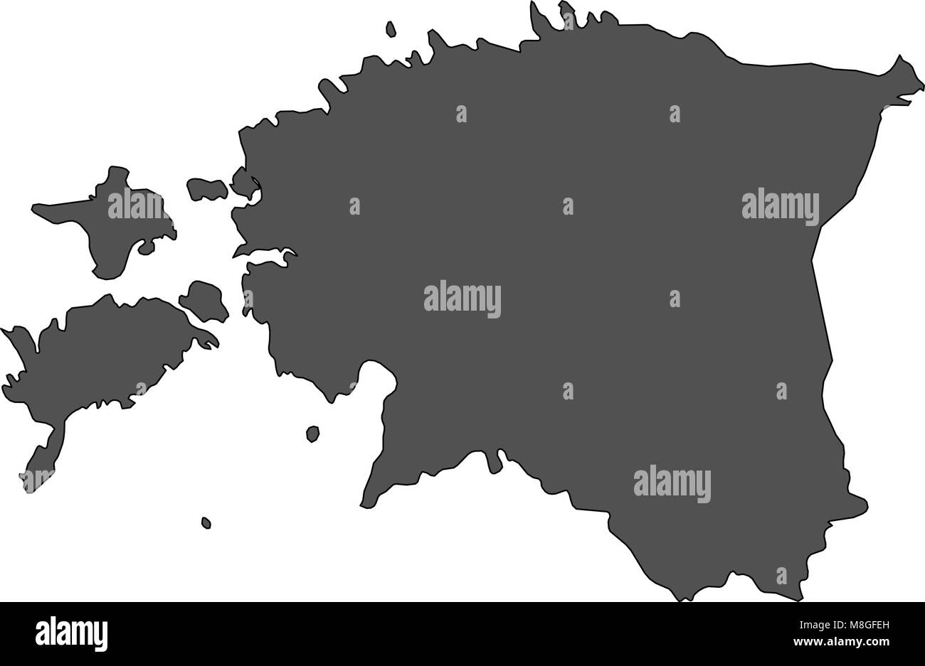 Mappa di Estonia Illustrazione Vettoriale