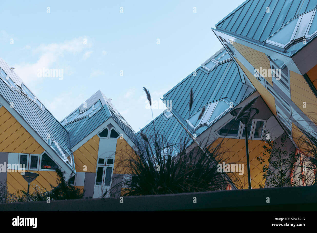 Custodia a cubo (Kubuswoningen) di Piet Blom. Rotterdam, Olanda meridionale, Olanda, Paesi Bassi, Europa Foto Stock