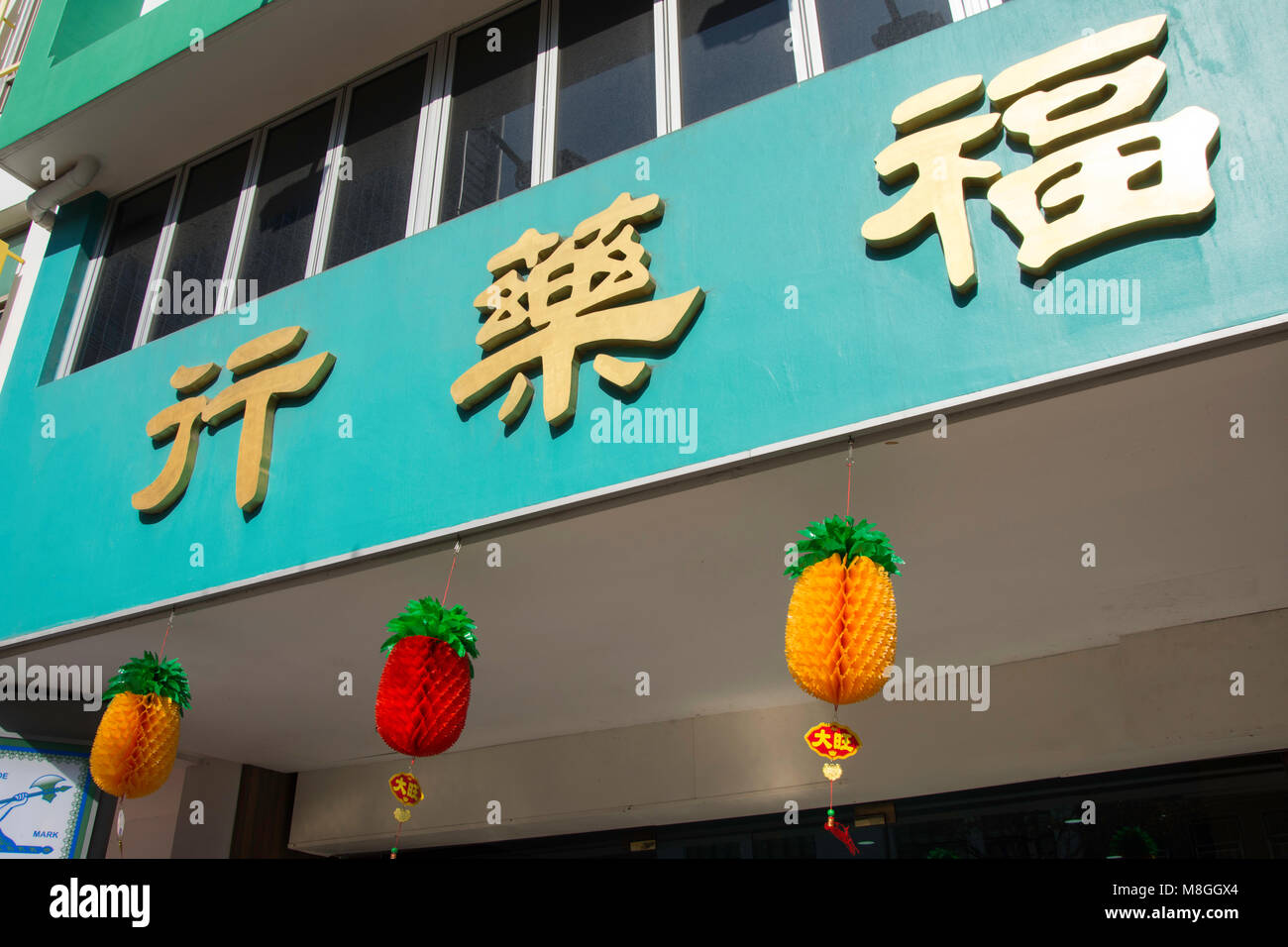Anno Nuovo Cinese decorazioni Street, Chinatown, il quartiere di Outram, zona centrale, Singapore Island (Pulau Ujong), Singapore Foto Stock