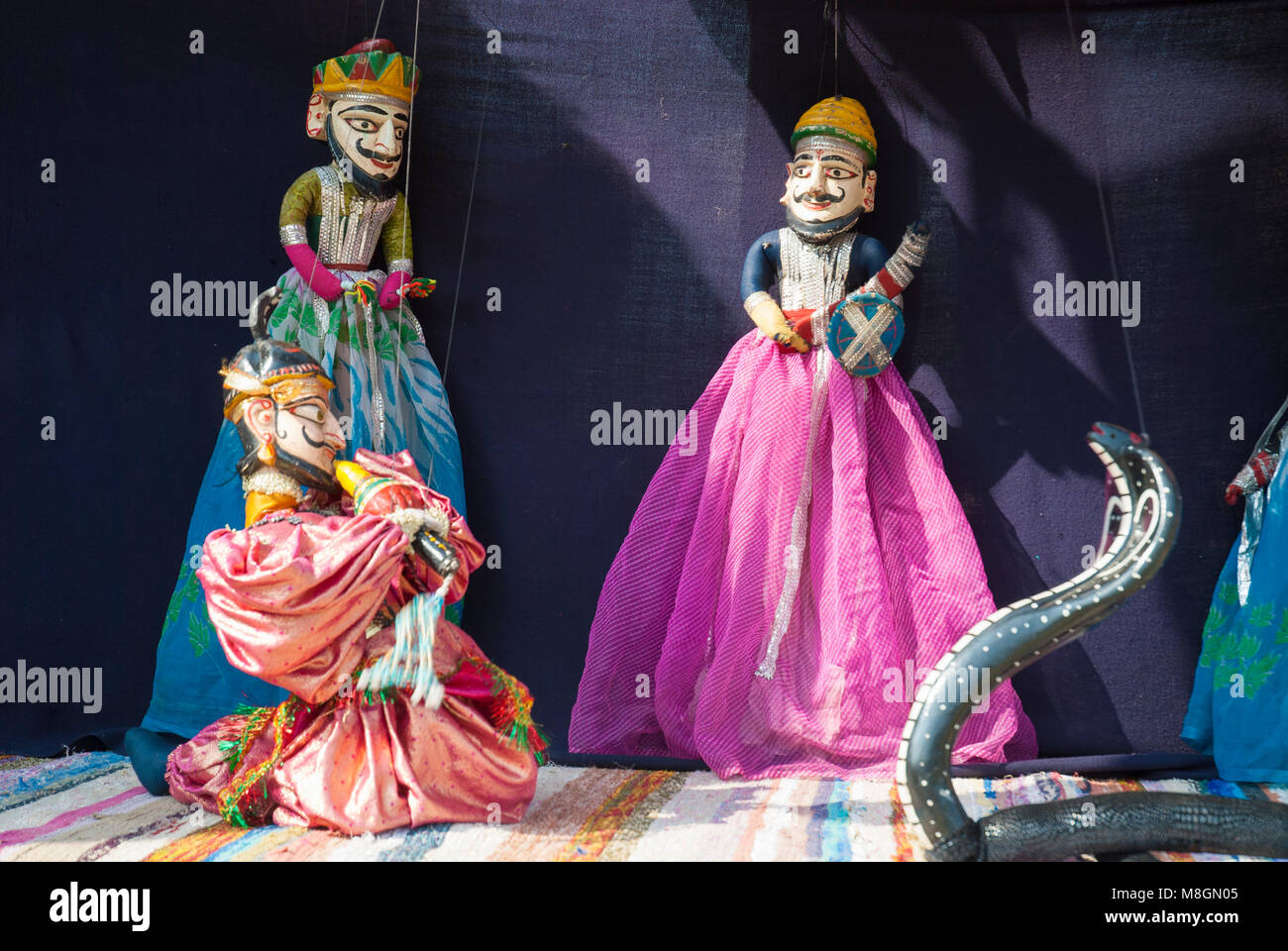 Folk pupazzi o marionette, India del nord Foto Stock