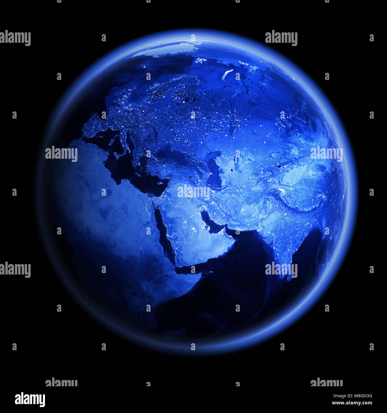 Planet Earth 3D rendering Foto Stock