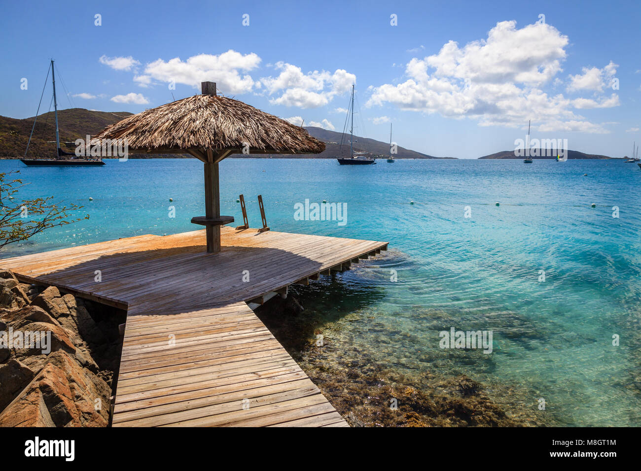 Resort tropicale in BVI Foto Stock