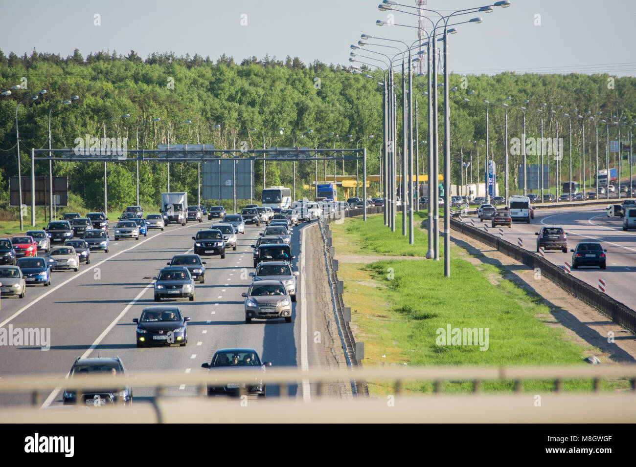 Федеральная автомобильная дорога М-2 "Крым"/M2 autostrada (Russia) percorso europeo E105 Европейский маршрут E105 Foto Stock