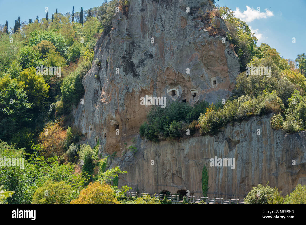 Mystische "Vie Cave" zwischen und Pitigliano Sovana Foto Stock