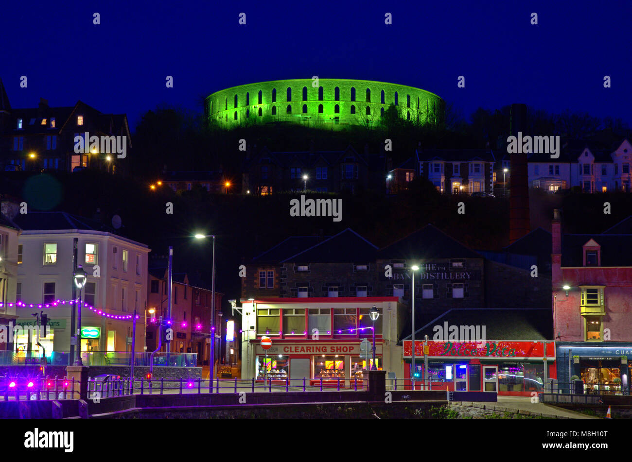 Oban Bay di notte Foto Stock