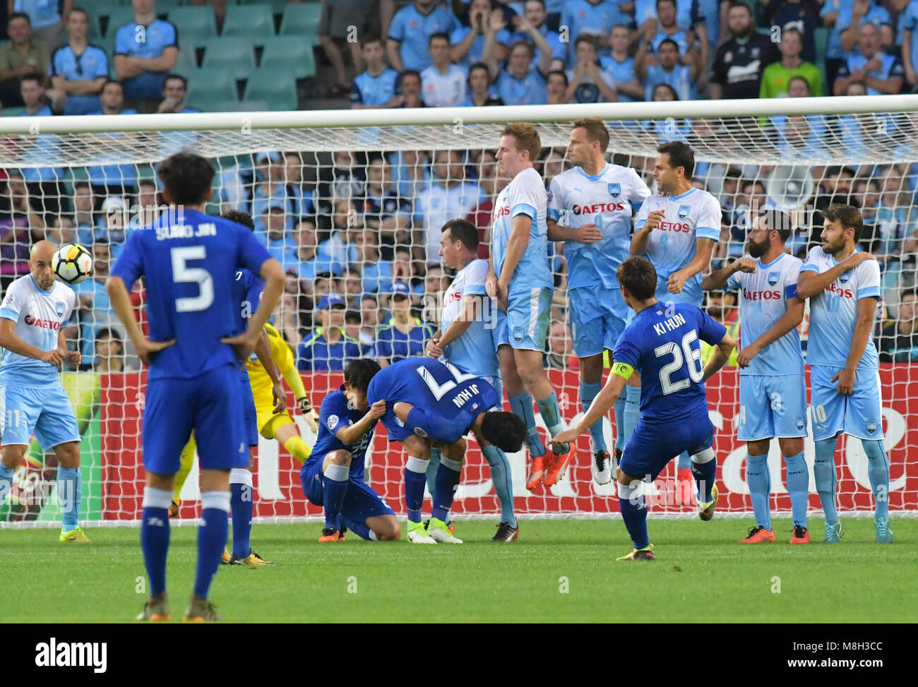 Suwon Samsung Bluewings sconfitto Sydney FC 2-0 nel loro Champions League asiatica gioco in Sydney con: Yeom Ki Hun dove: Sydney, Australia quando: 14 Feb 2018 Credit: WENN.com Foto Stock