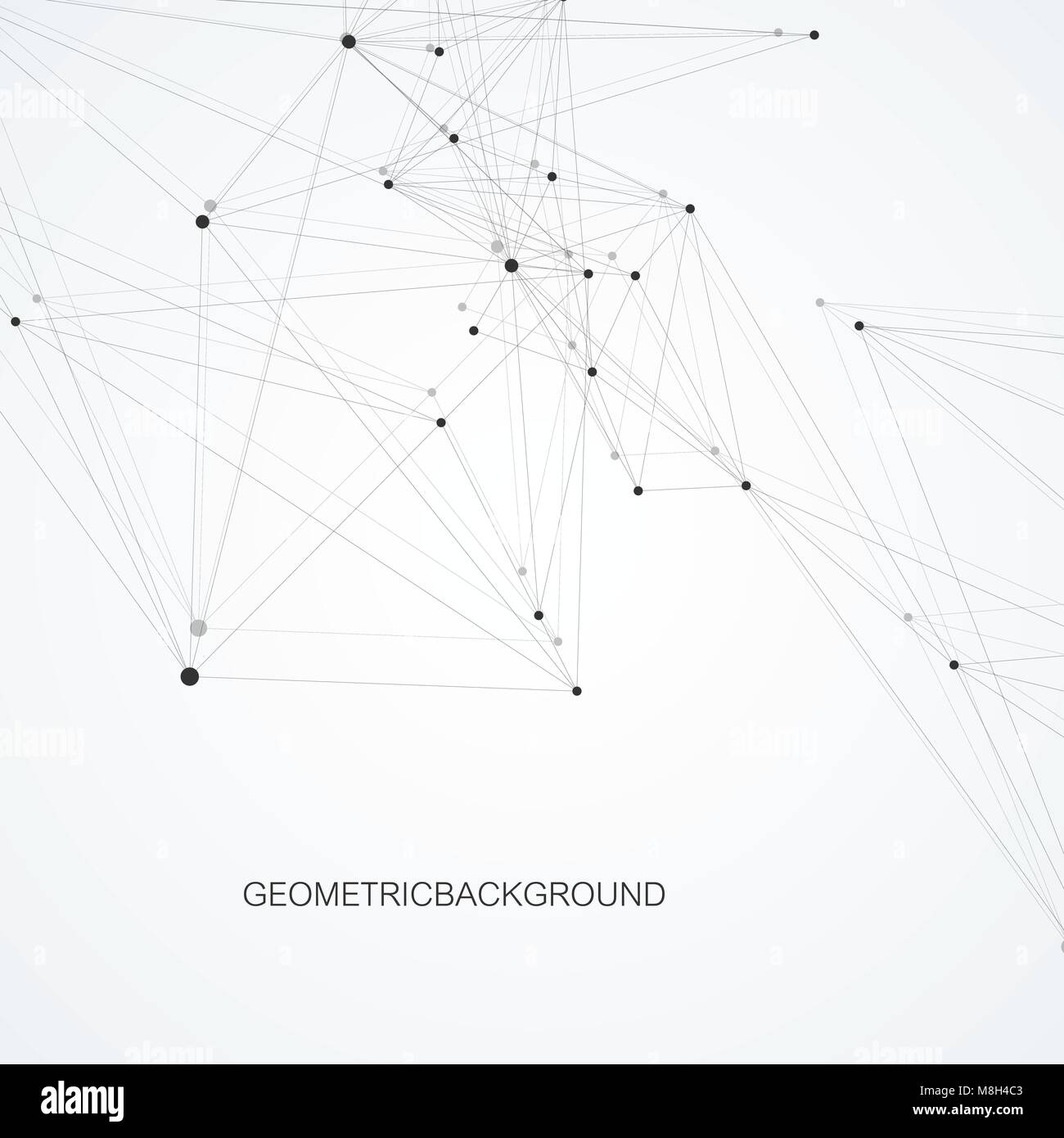 Rete globale di connessione. Rete e grande per la visualizzazione di dati sullo sfondo. Il futuristico global business. Illustrazione Vettoriale. Illustrazione Vettoriale