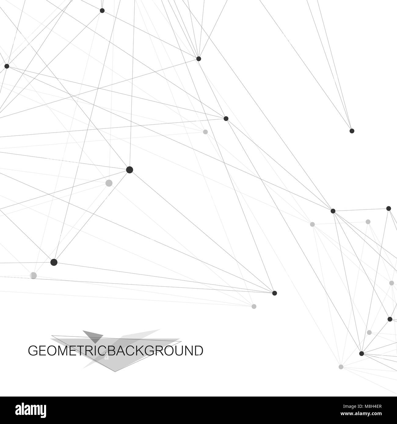 Rete globale di connessione. Rete e grande per la visualizzazione di dati sullo sfondo. Il futuristico global business. Illustrazione Vettoriale. Illustrazione Vettoriale