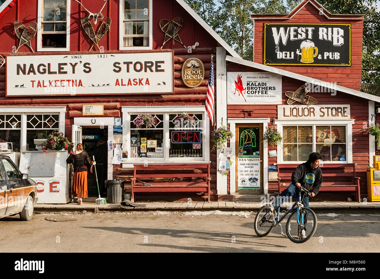 Nagley del negozio, Talkeetna, Alaska, Stati Uniti d'America. Foto Stock