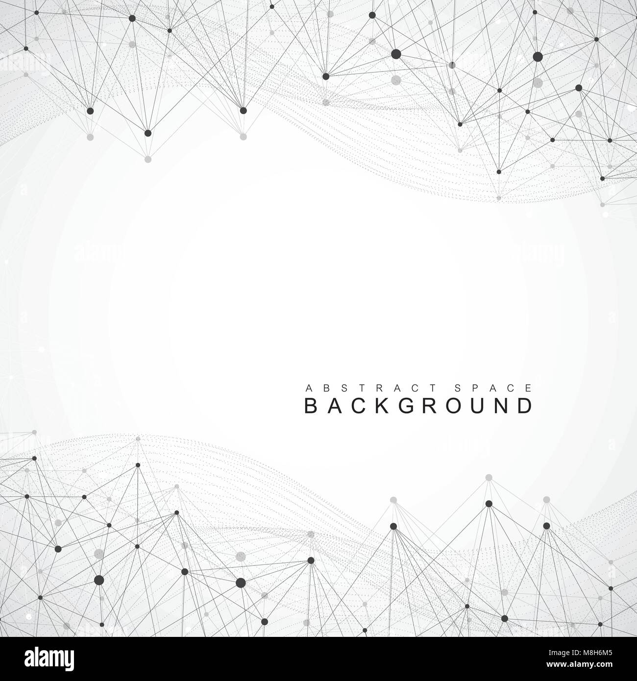 Rete globale di connessione. Rete e grande per la visualizzazione di dati sullo sfondo. Global business. Illustrazione Vettoriale. Illustrazione Vettoriale