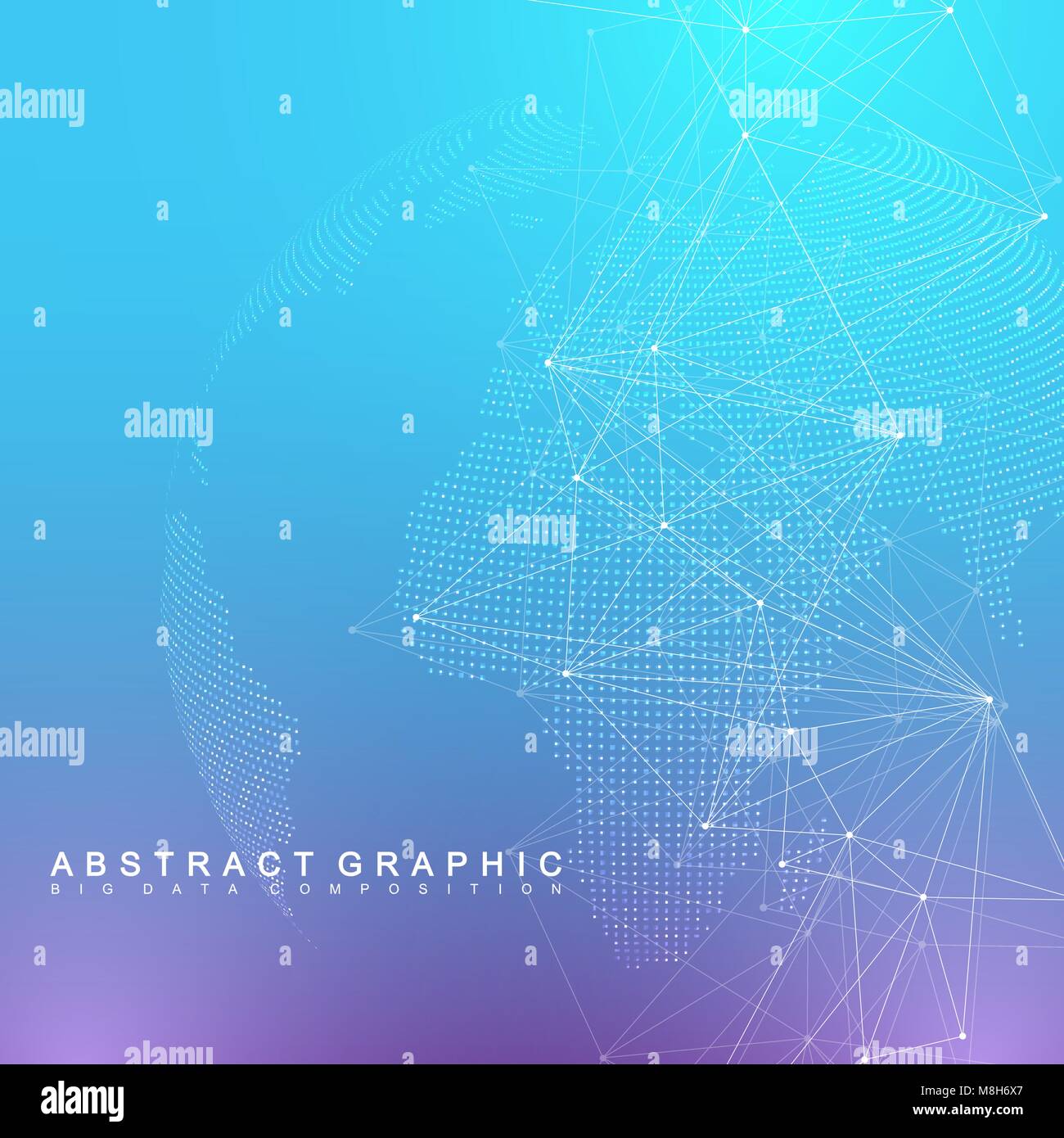Rete globale di connessione. Rete e grande per la visualizzazione di dati sullo sfondo. Global business. Illustrazione Vettoriale. Illustrazione Vettoriale