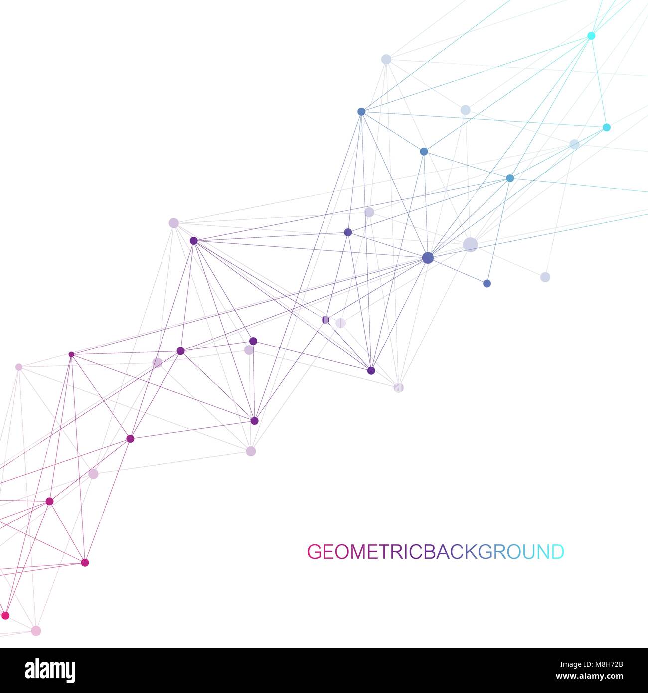 Rete globale di connessione. Rete e grande per la visualizzazione di dati sullo sfondo. Global business. Illustrazione Vettoriale. Illustrazione Vettoriale