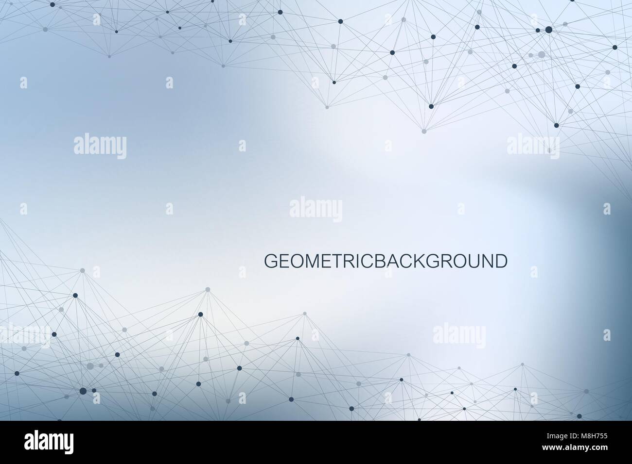 Rete globale di connessione. Rete e grande per la visualizzazione di dati sullo sfondo. Global business. Illustrazione Vettoriale. Illustrazione Vettoriale