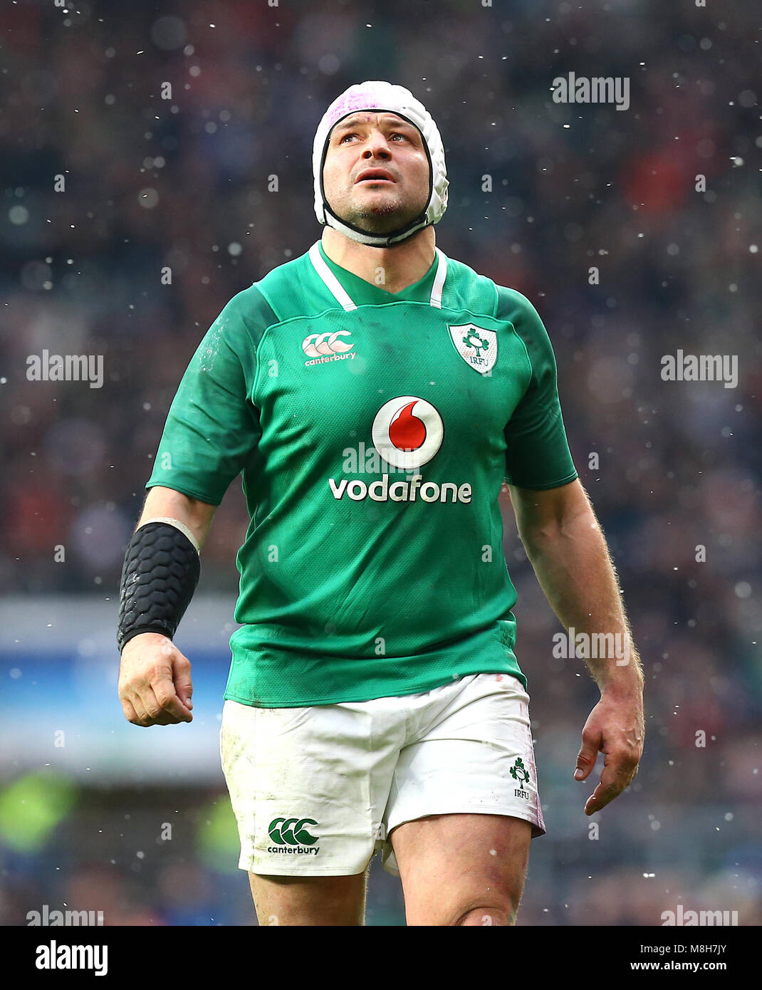 Ireland's Rory Best durante la partita NatWest 6 Nations al Twickenham Stadium, Londra. PREMERE ASSOCIAZIONE foto. Data immagine: Sabato 17 marzo 2018. Vedi la storia della PA RUGBYU Inghilterra. Il credito fotografico dovrebbe essere: Gareth Fuller/PA Wire. . Foto Stock