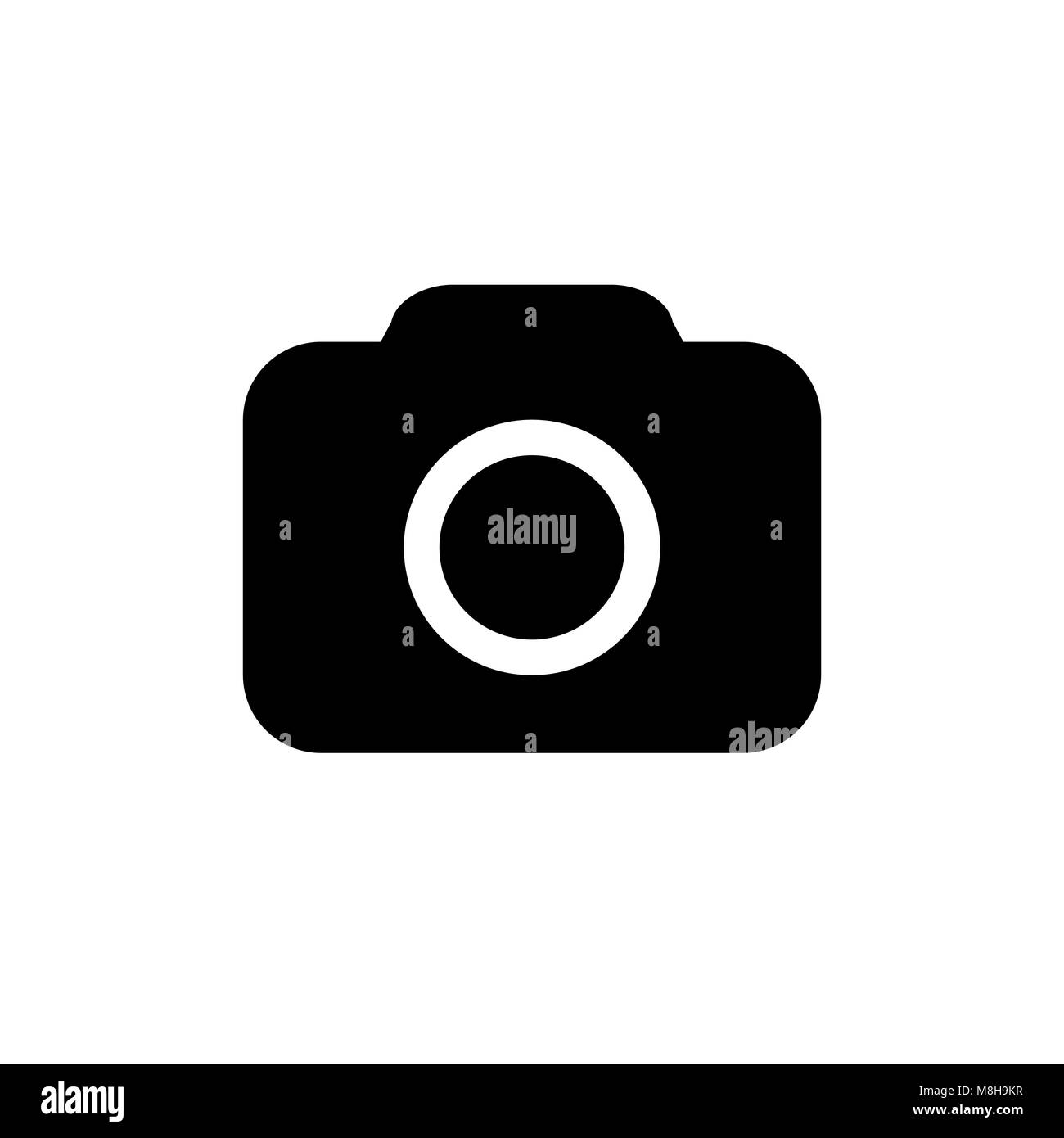 Icona della fotocamera in uno stile piatto Illustrazione Vettoriale