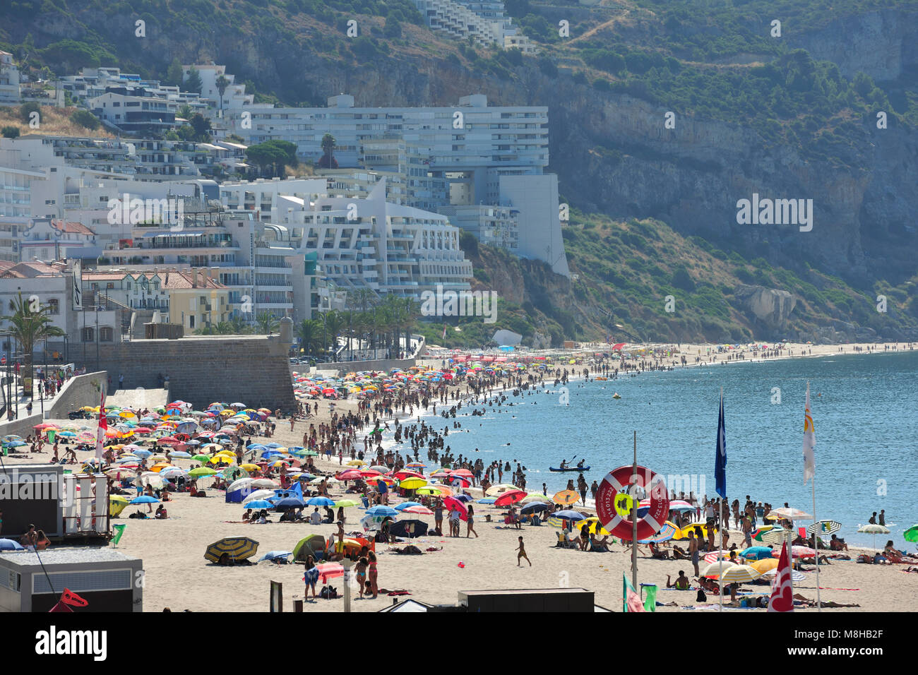 Sesimbra beach. Portogallo Foto Stock