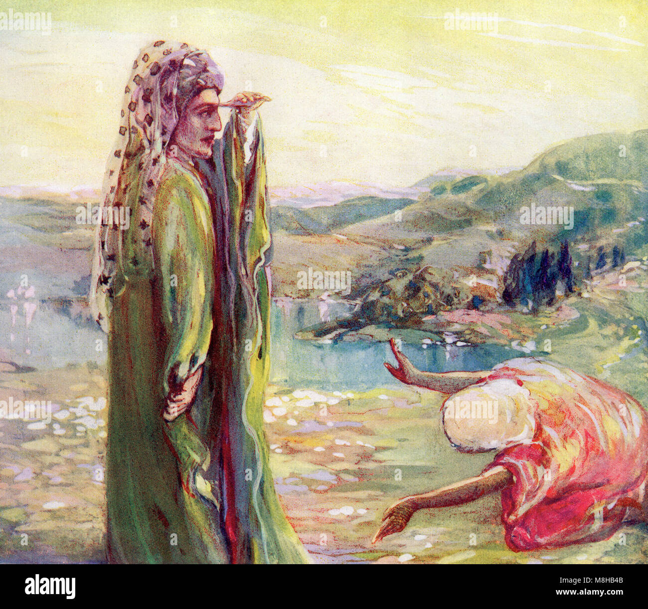 "E ci è venuto un messaggero a Giobbe". Dal libro di Giobbe con l introduzione di un G.K. Chesterton. Foto Stock