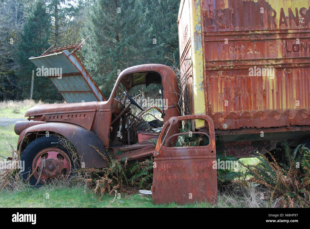 Rusty carrello kestner homestead quinault storica d archuleta marzo. Foto Stock