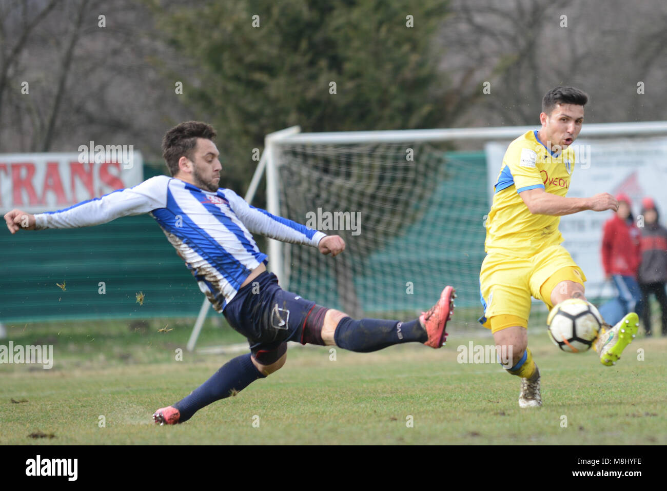 FC ANINOASA VS PETROLUL PLOIESTI , LIGA A 3A ROMANIA SEZONUL 2017-2018 , 17.03.2018 Foto Stock