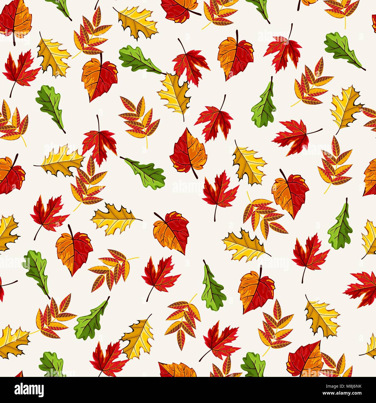 Vettore di autunno seamless pattern. Illustrazione Vettoriale