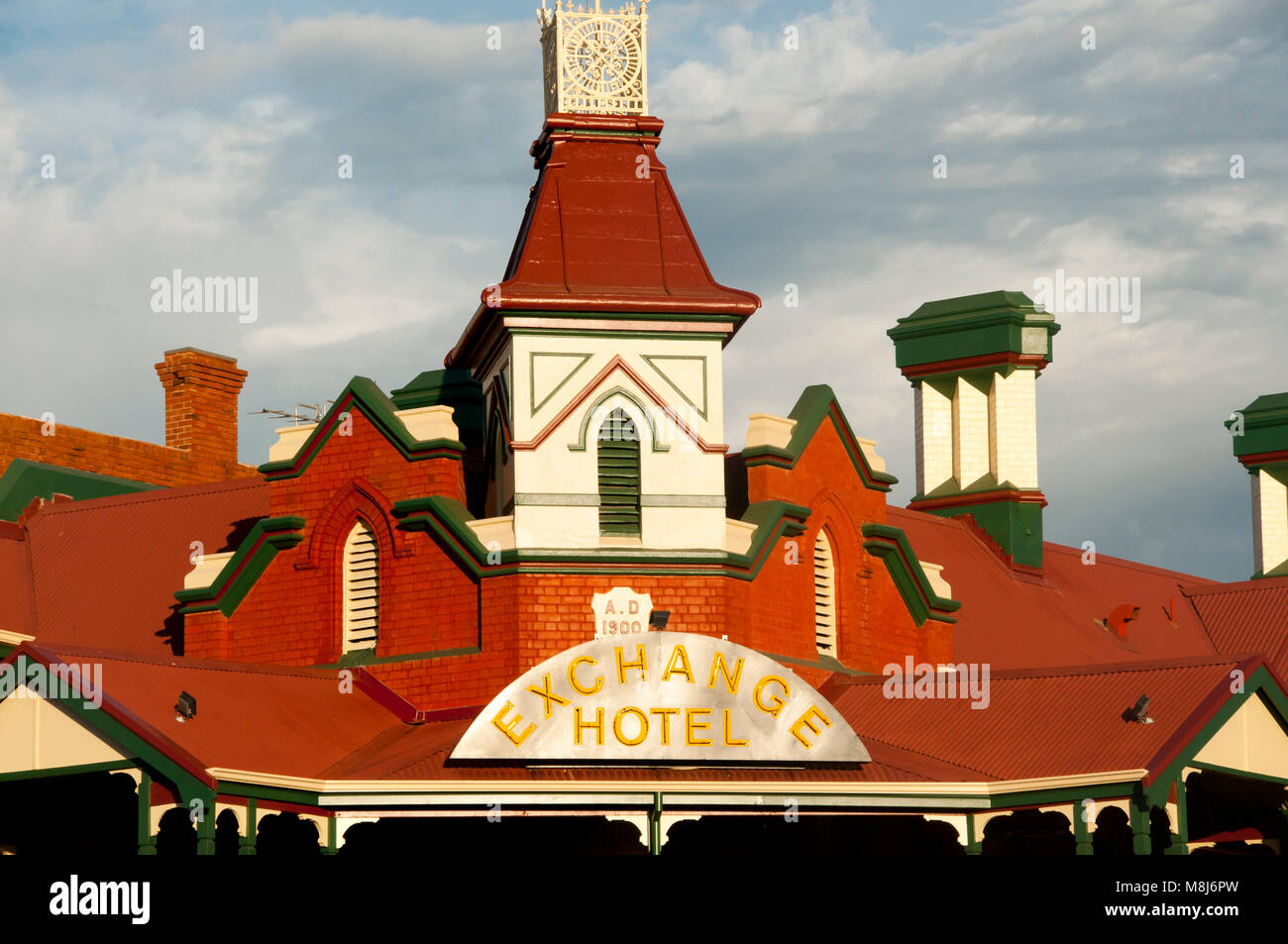 KALGOORLIE, Australia - 26 Febbraio 2018: lo scambio Hotel è un punto di riferimento storico costruito nel 1900 & elencati sul patrimonio dello Stato registrazione Foto Stock