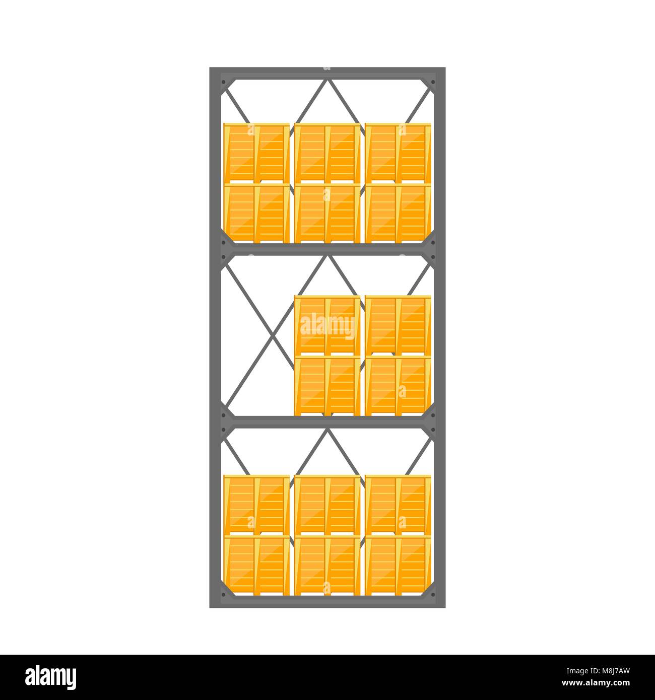 Carichi su pallet illustrazione vettoriale Illustrazione Vettoriale