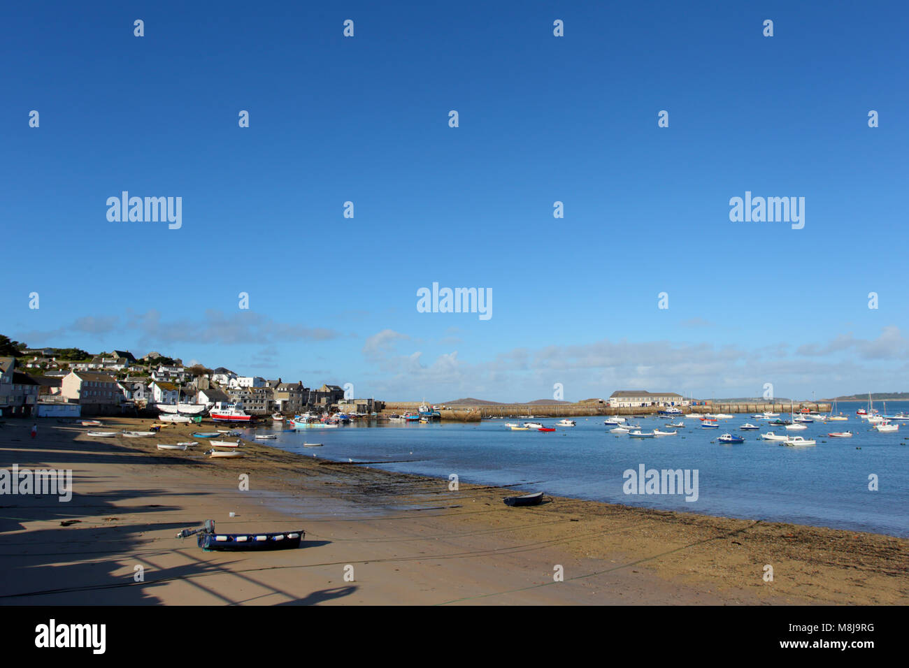 Spiaggia di città in città Hugh, St Mary, Isole Scilly Foto Stock