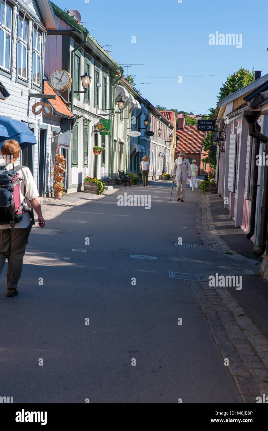 La Stora gatan, Sigtuna (Svezia) Foto Stock