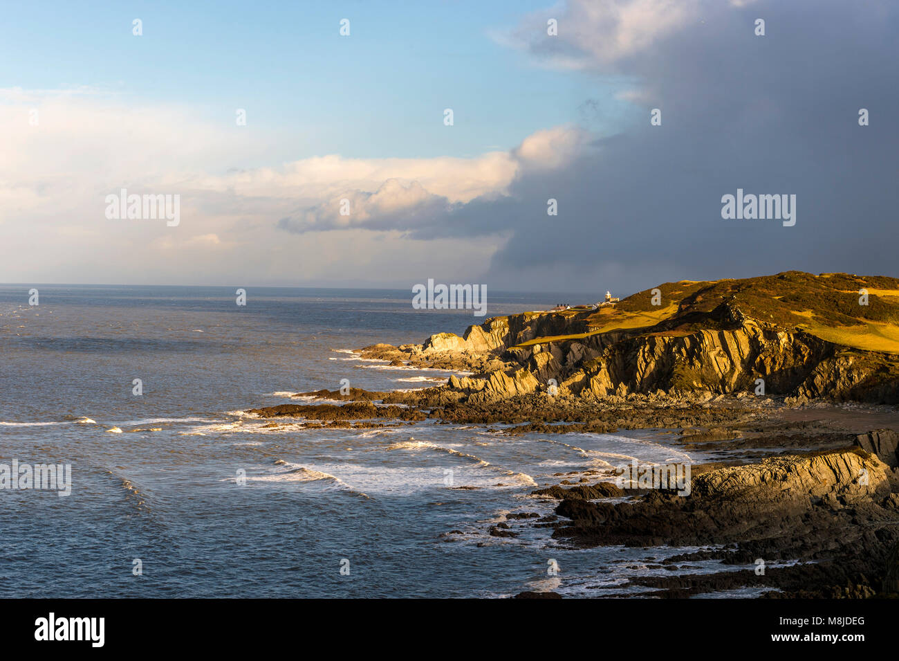 Grandi paesaggi britannici - North Devon Costa (Bull Point Lighthouse) Foto Stock