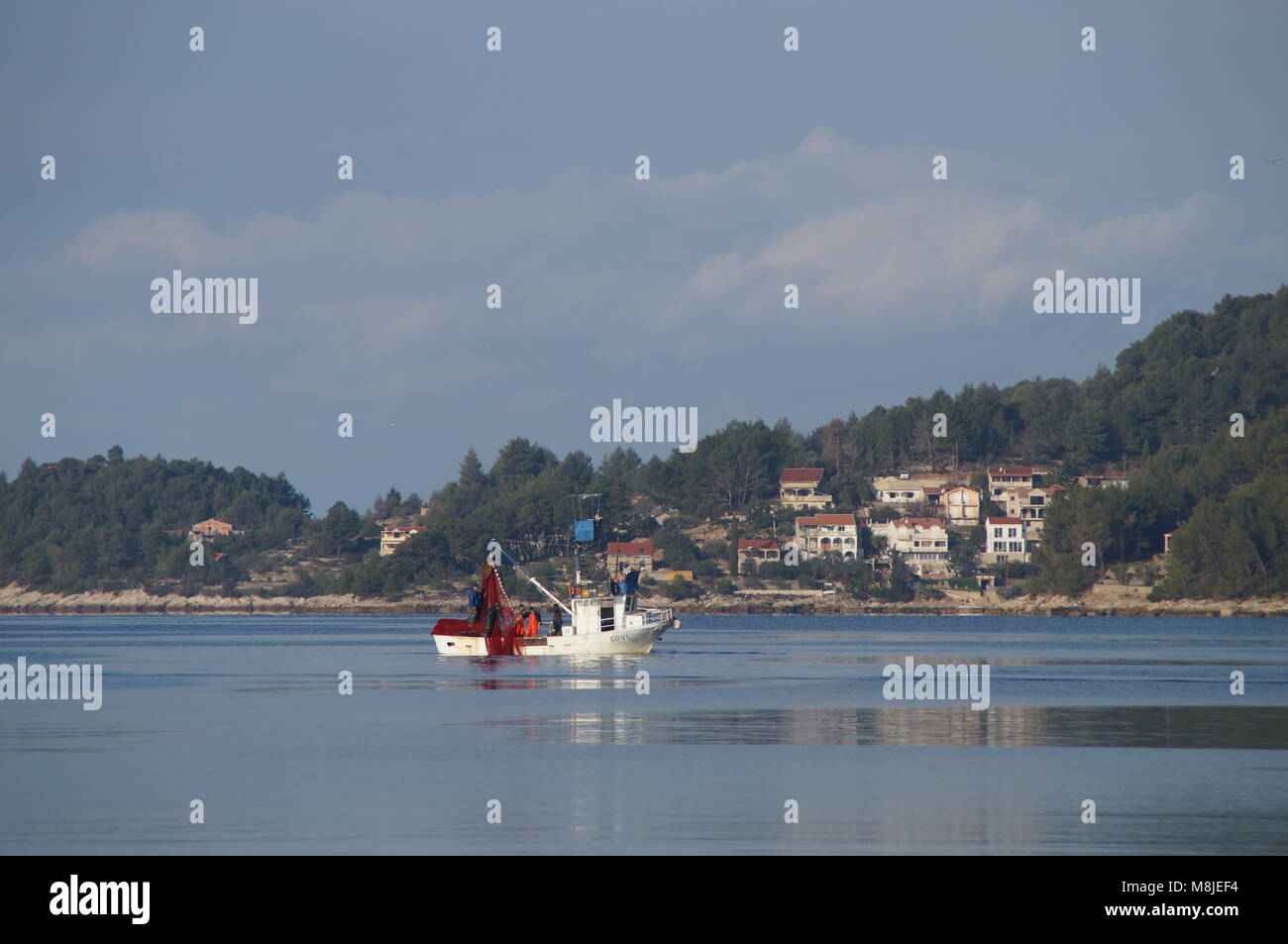 I pescatori sul mare Foto Stock