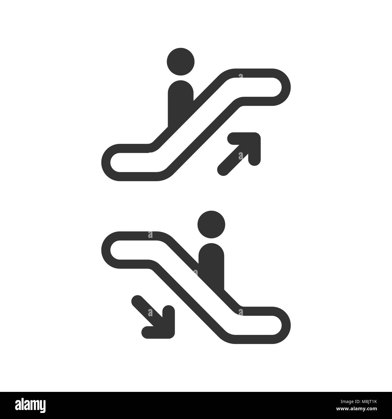 Escalator ascensore icona. Illustrazione Vettoriale. Il concetto di Business Escalator pittogramma. Illustrazione Vettoriale