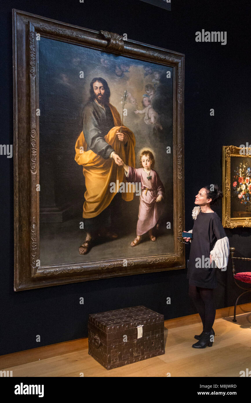 Dall antico al moderno: San Giuseppe e Gesù Bambino da Bartolome Esteban Murillo, est. GBP 3-5 mio. Questo Dicembre, come parte della settimana Classic, casa d'aste Christie's presenta mette in evidenza da tre distintive prossime vendite "Dall antico al moderno: un illustre Collezione privata" il 7 dicembre, "Vecchi Maestri sera Vendita" il 8 dicembre E 'una surreale Legacy: opere d'arte selezionate da Edward James Fondazione' il 15 dicembre 2016. Foto Stock