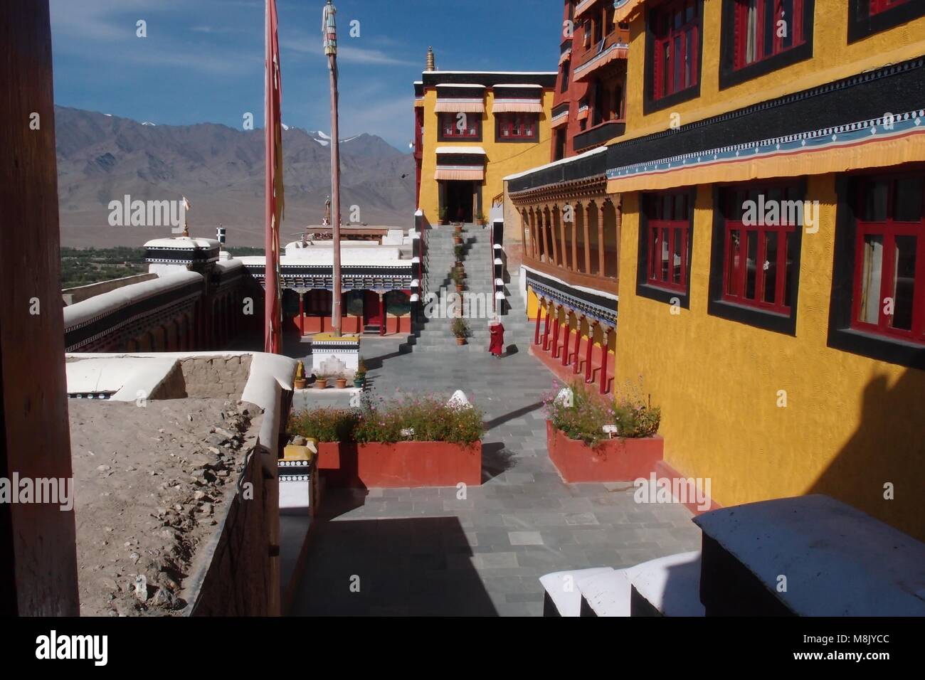 Monastero di Thiksey (gompa) in Ladakh, India settentrionale Foto Stock