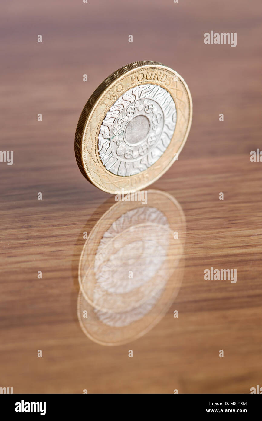 Due Pound Coin, Sterling Foto Stock
