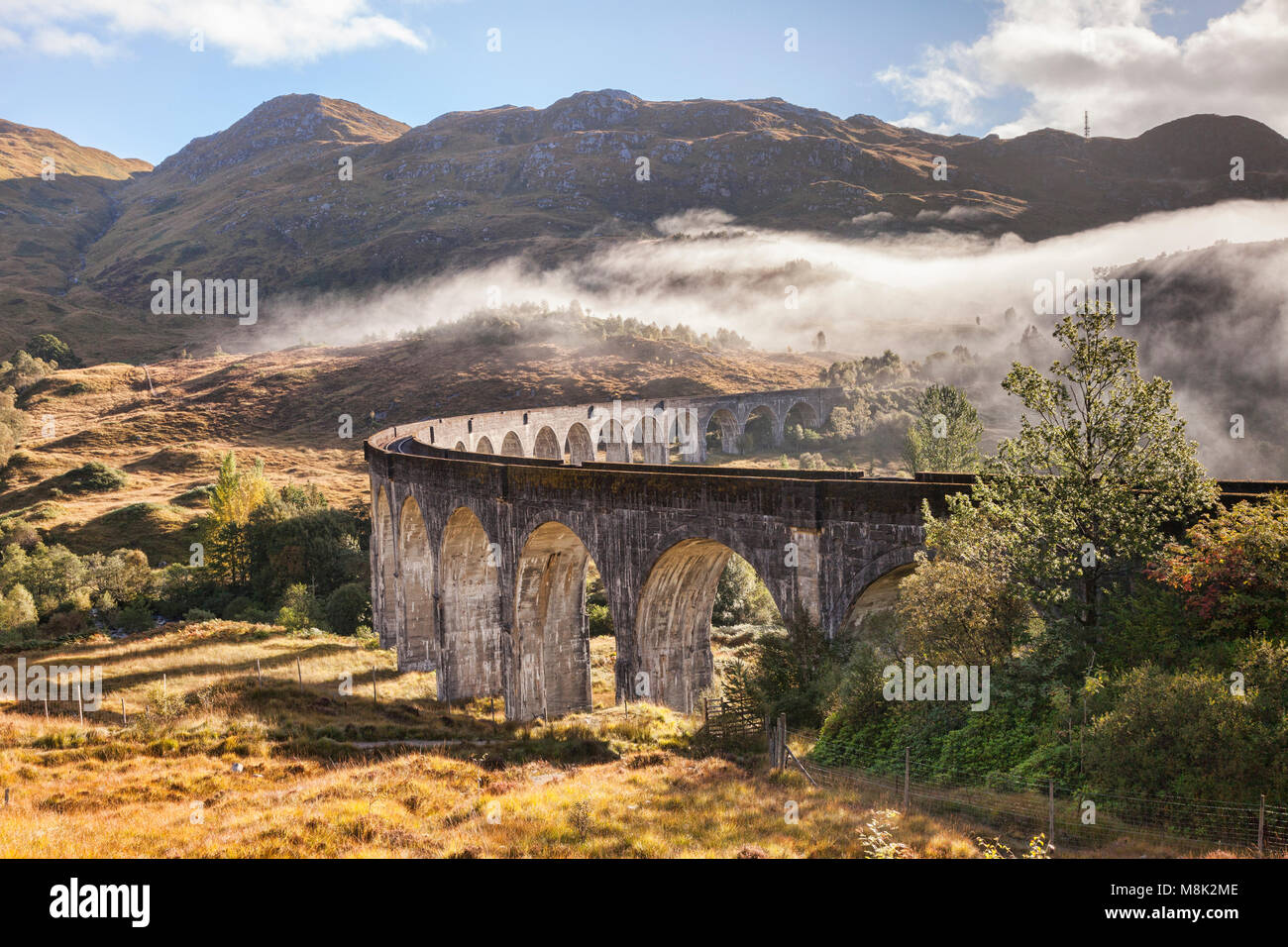 Viadotto Glenfinnan, Lochaber, Highland, Scozia. Regno Unito Foto Stock