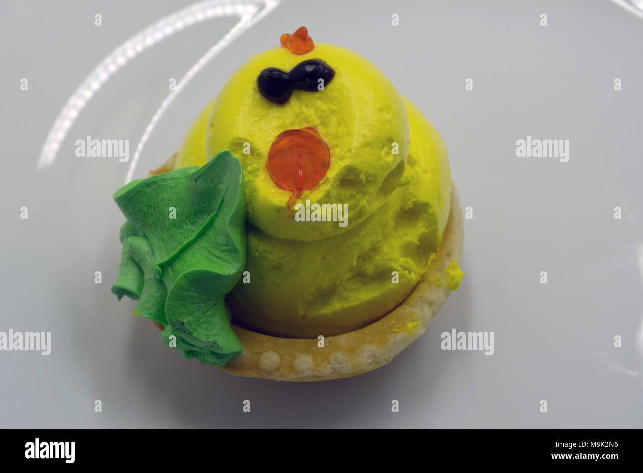 Bambini torta di spugna di pollo zucchero dolce zuccherino Foto Stock