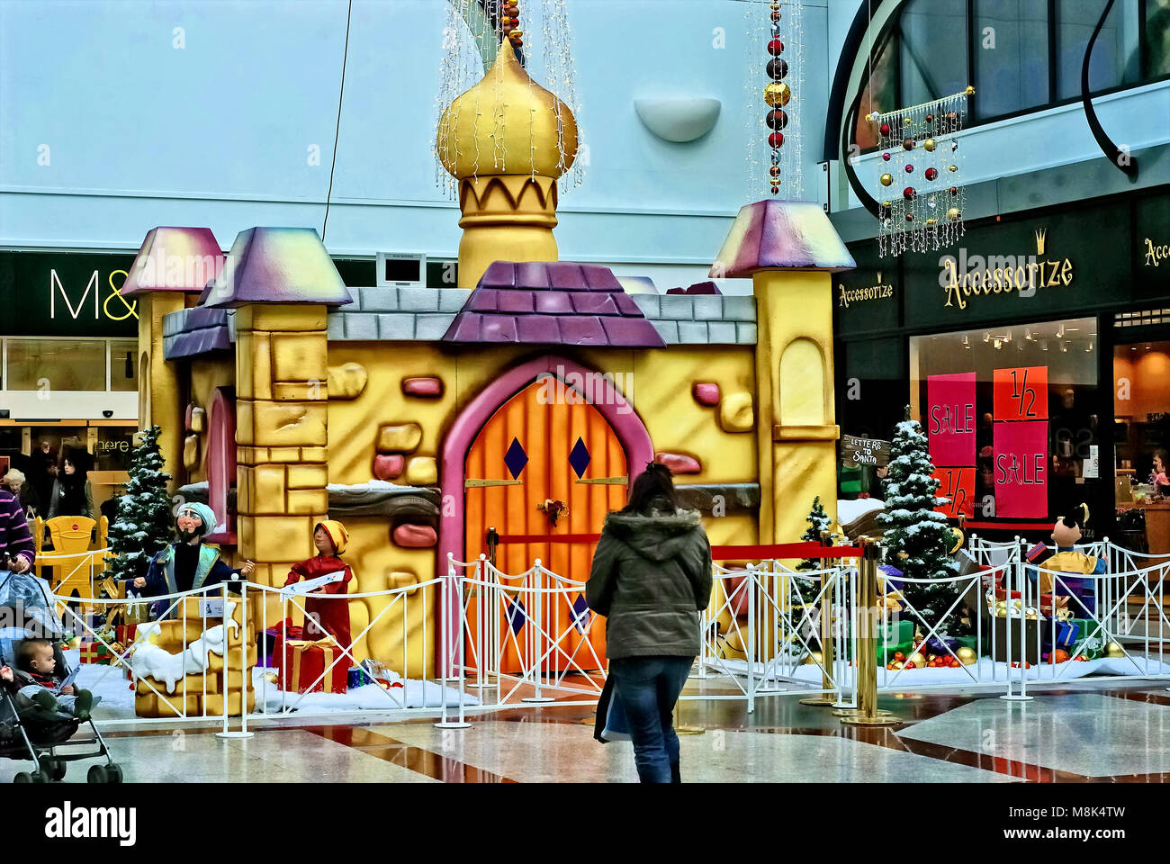Grotta di Babbo Natale Foto Stock