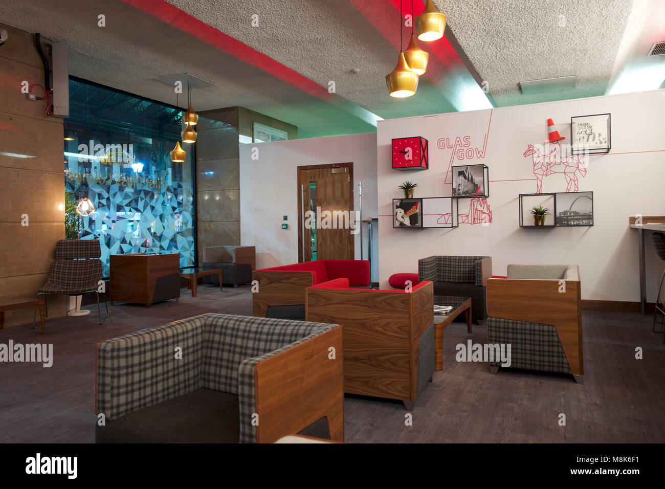 First Class Lounge presso la stazione centrale di Glasgow Scotland Regno Unito Foto Stock