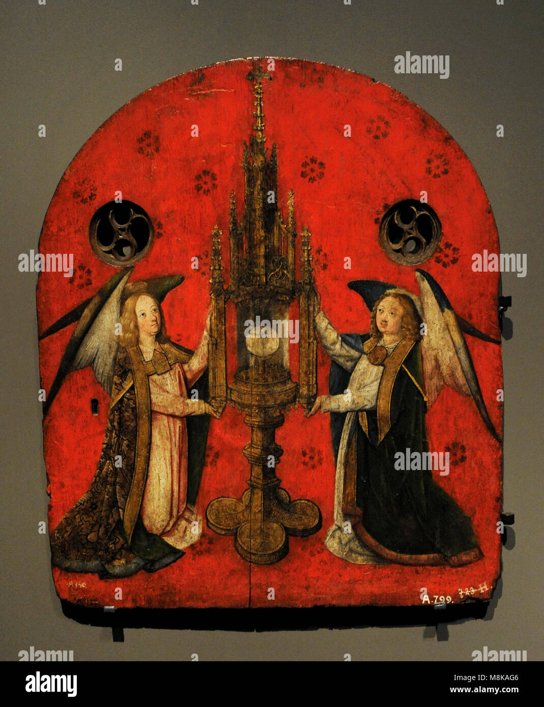 Sacramento antina. Colonia, del XV secolo. Tempera e Olio su legno. Museo Schnütgen. Colonia, Germania. Foto Stock