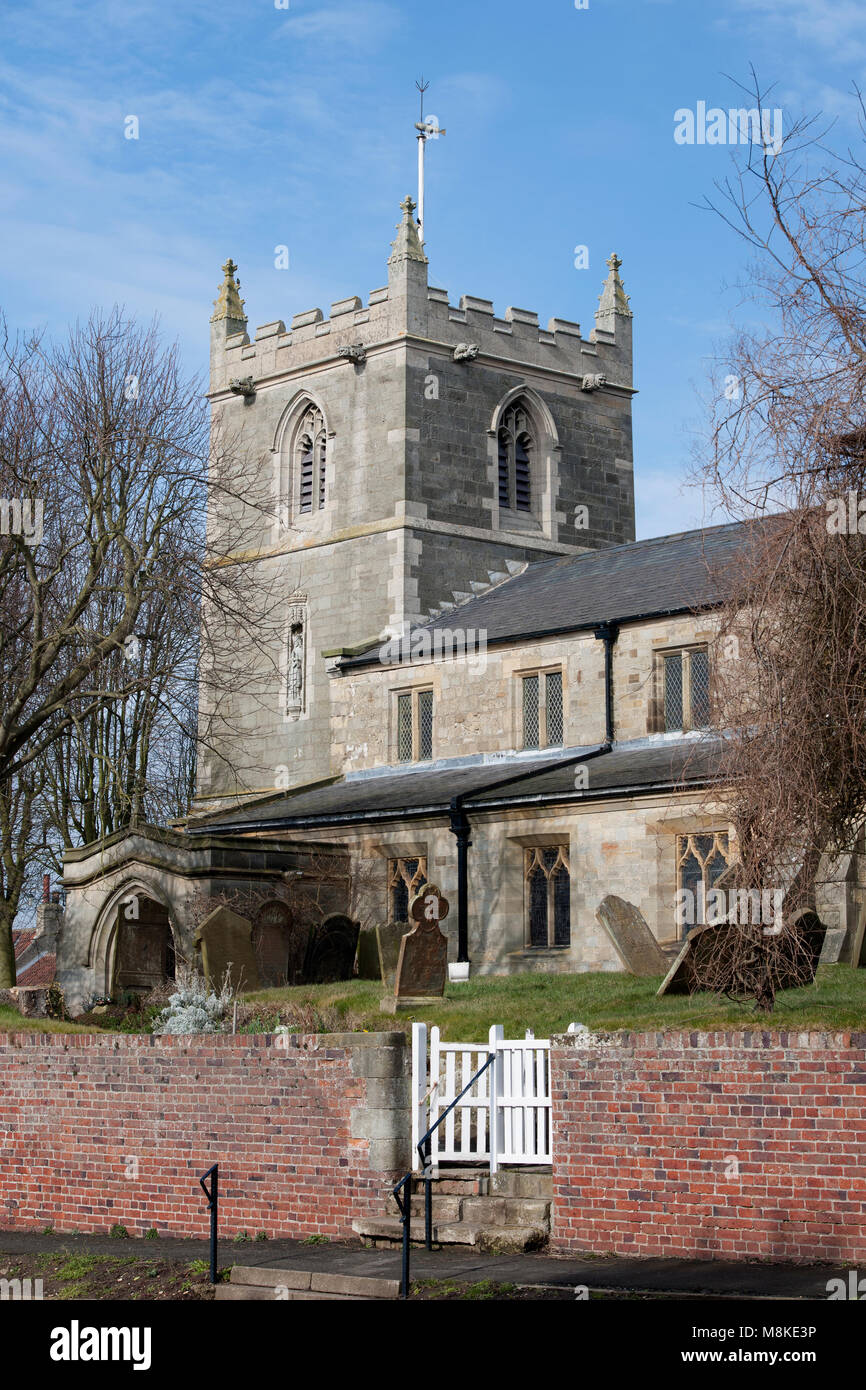 St Oswald chiesa parrocchiale, Flamborough, East Yorkshire, Inghilterra, Regno Unito Foto Stock