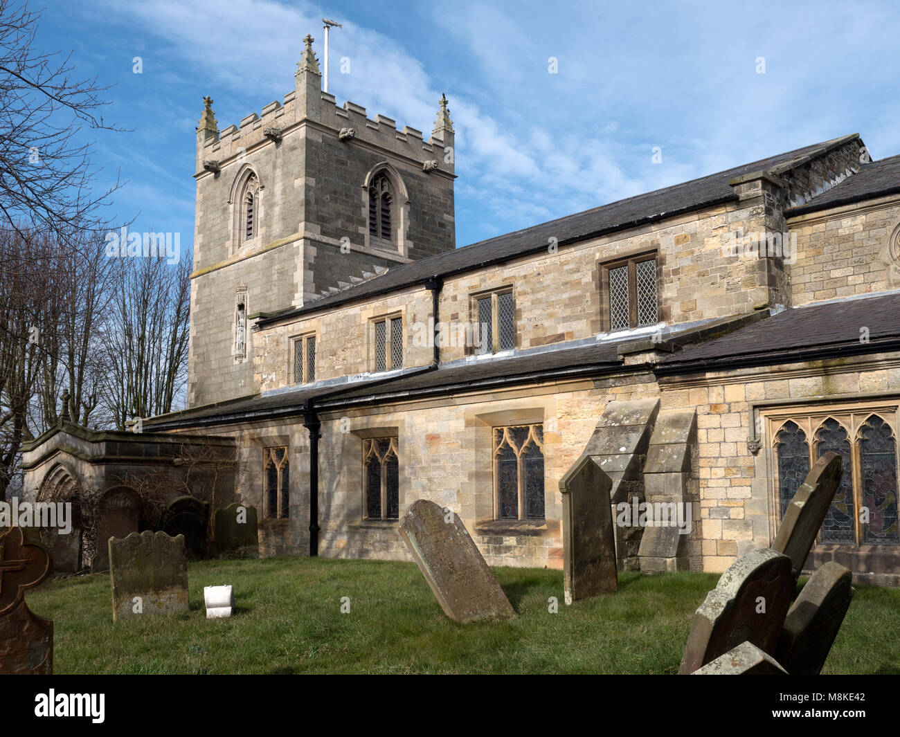 St Oswald chiesa parrocchiale, Flamborough, East Yorkshire, Inghilterra, Regno Unito Foto Stock