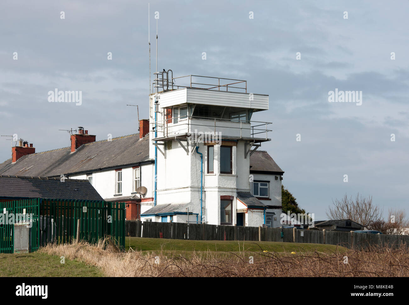 Ex stazione di guardia costiera a Flamborough Head, Flamborough, nello Yorkshire, Inghilterra, Regno Unito Foto Stock