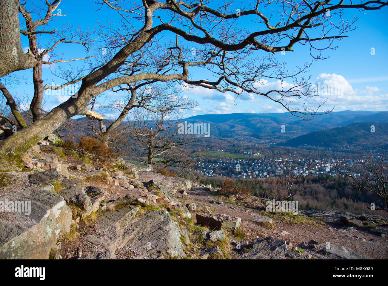 Castello in rovina le altezze di Baden-Baden Foto Stock