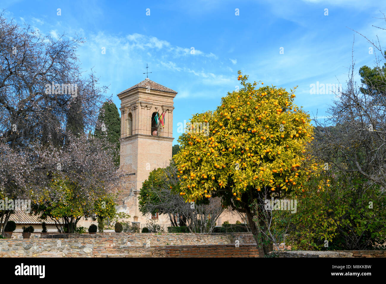 Convento di San Francisco (attualmente Parador della città) in Alhambra, (Granada, Spagna) Foto Stock