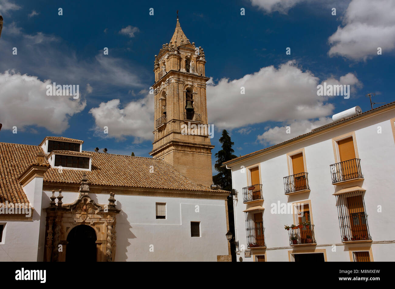 Chiesa di La Asuncion e Angeles - XIII secolo (restaurato nel XVII secolo). Cabra. In provincia di Cordoba. Regione dell'Andalusia. Spagna. Europa Foto Stock