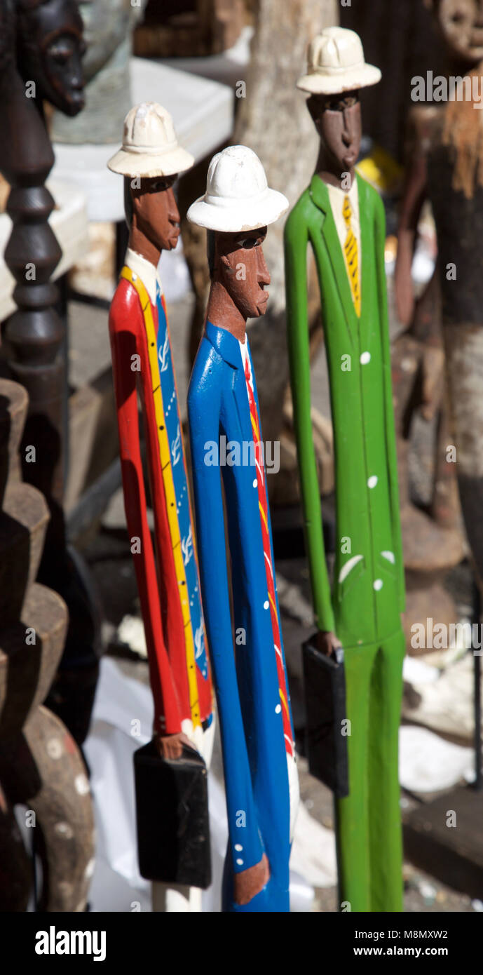 Contemporanea Costa d Avorio City Gent sculture in Chelsea Street Market, NYC Foto Stock