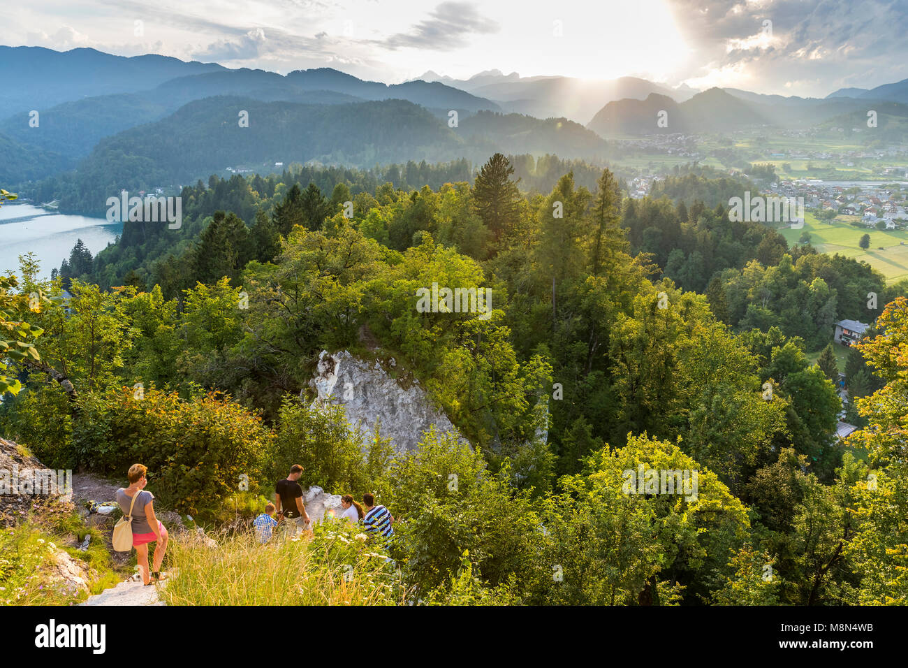 Bled, Alta Carniola, Slovenia, l'Europa. Foto Stock