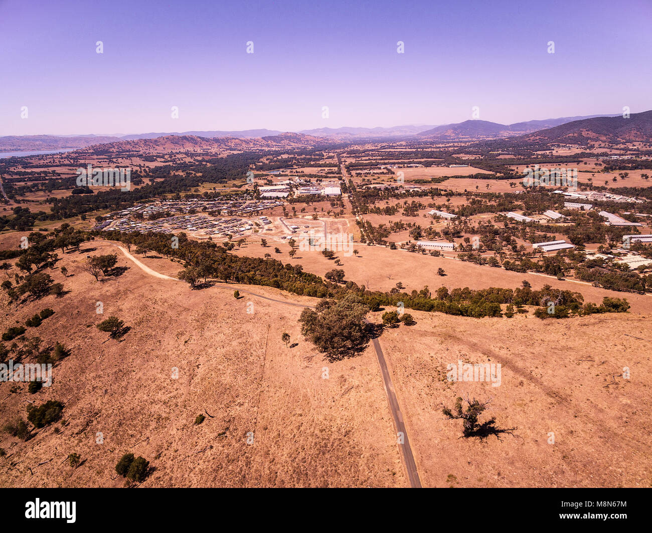 Vista aerea del Killara - piccola cittadina in Victoria, Australia Foto Stock