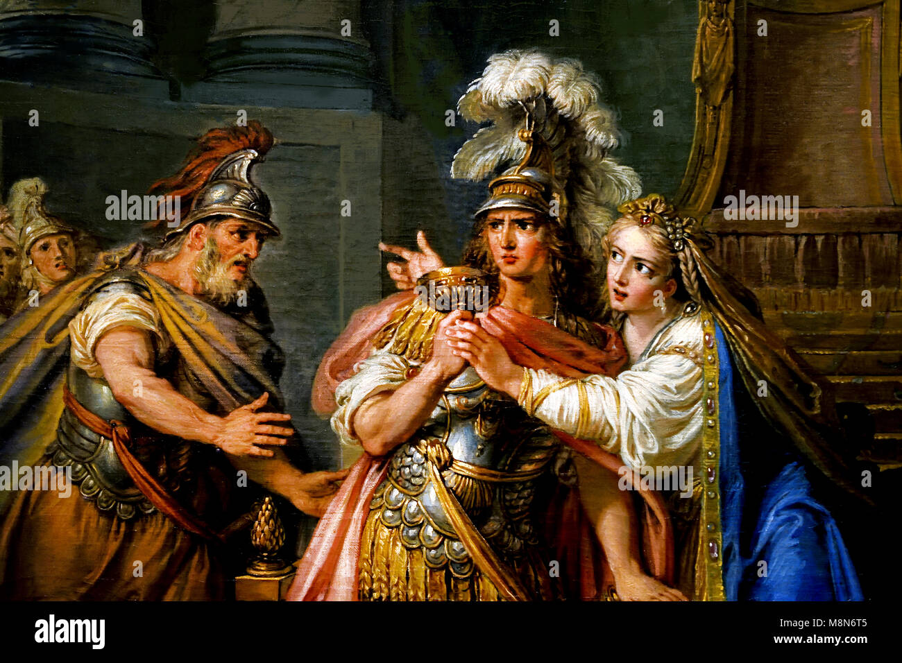 Cléopâtre valoroso le poison - Cleopatra veleno della deglutizione 1747 Charles Antoine COYPEL, 1694 - 1752, Francia ,dettaglio francese ( Cleopatra deglutire il veleno - illustrante il gioco da Corneille Rodogune 1749 Charles Antoine Coypel 1694 - 1752 Francia ( Cleopatra VII Philopator 69 - 30 A.C. noti alla storia semplicemente come Cleopatra, era l'ultimo attivo il faraone di Egitto tolemaico ) il generale romano Marco Antonio Foto Stock