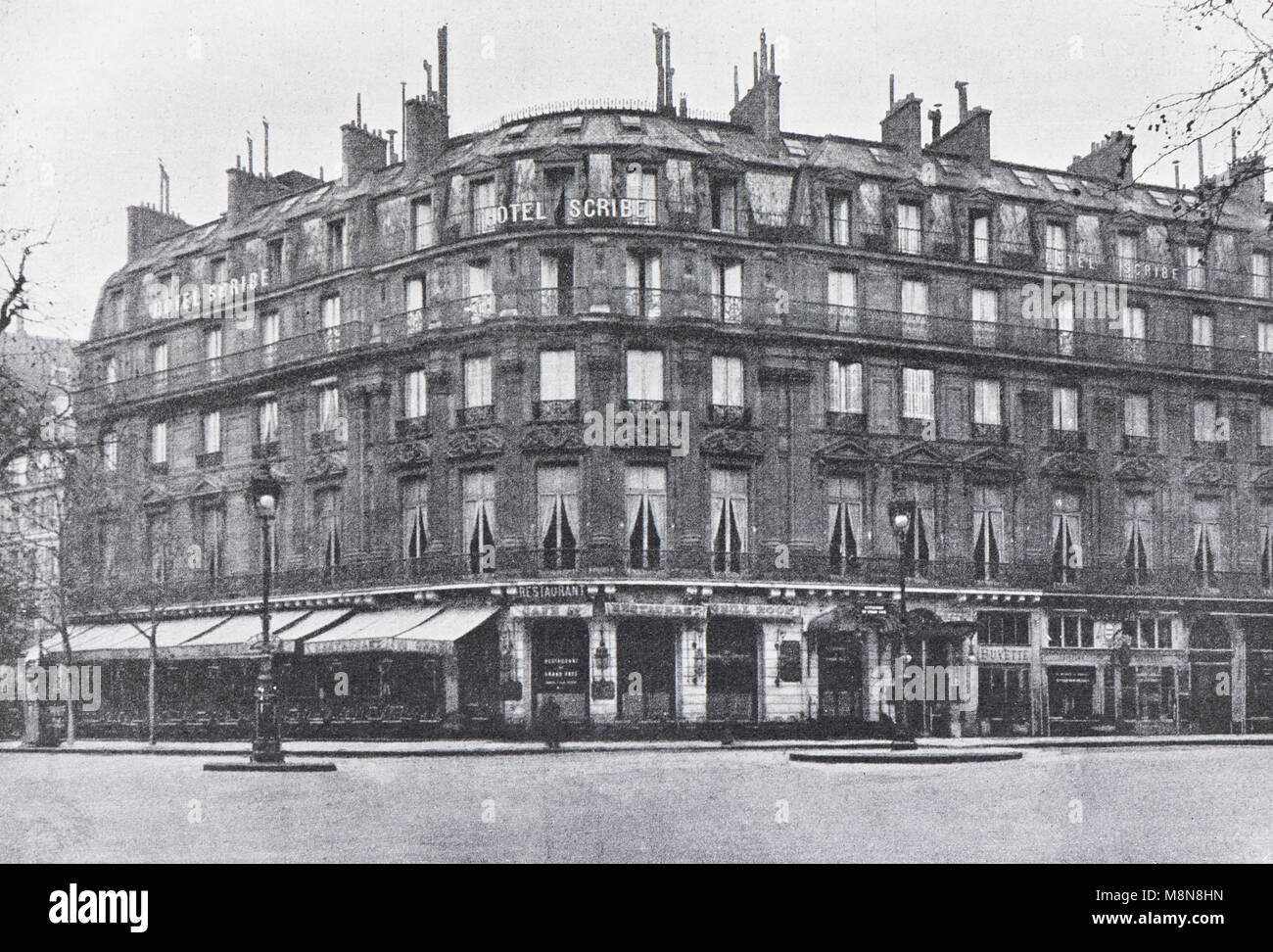 Scribe Hotel suite del Presidente Sudafricano Kruger durante la sua visita in Francia, immagine dal settimanale francese quotidiano l'illustrazione, 24 novembre 1900 Foto Stock